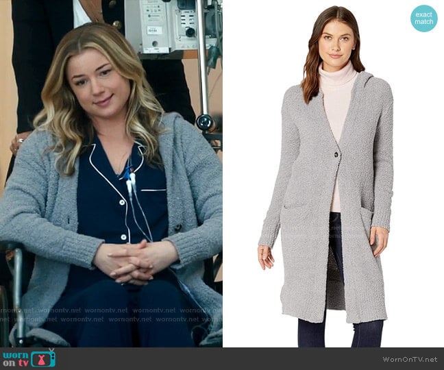 Ugg Judith Hooded Cardigan worn by Nicolette Nevin (Emily VanCamp) on The Resident