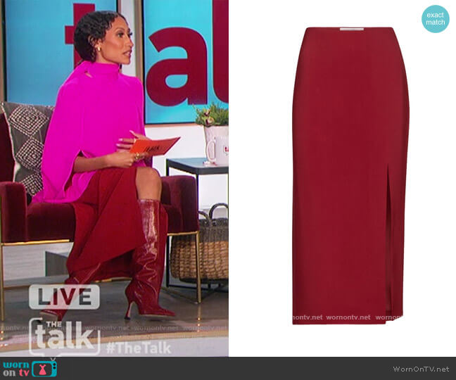Valentino Cady Midi Skirt worn by Elaine Welteroth on The Talk