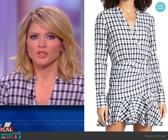 Veronica Beard Sherry Gingham Minidress worn by Sara Haines on The View