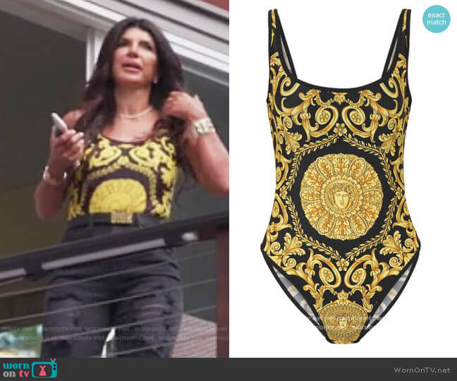 Versace Printed swimsuit worn by Teresa Giudice on The Real Housewives of New Jersey