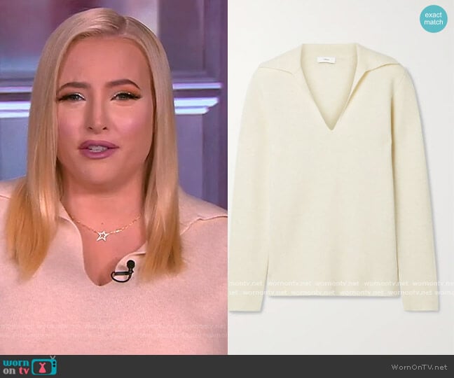 Vince Fitted Polo Sweater worn by Meghan McCain on The View