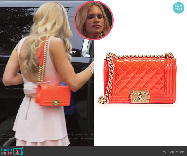 Chanel Chanel Patent Boy Small Bag worn by Jackie Goldschneider on The Real Housewives of New Jersey