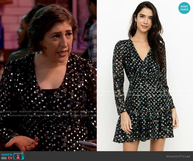 Yumi Kim Champagne Dress in Palmetto worn by Kat Silver (Mayim Bialik) on Call Me Kat