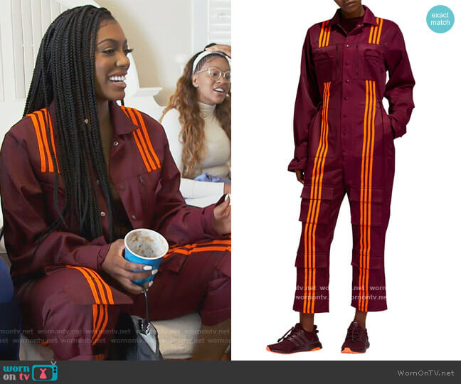 Adidas x IVY PARK Colorblock Jumpsuit worn by Porsha Williams on The Real Housewives of Atlanta