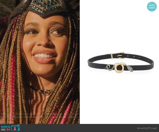Alexis Bittar Snake Charm Leather Wrap Choker/Bracelet worn by Toni Topaz (Vanessa Morgan) on Riverdale