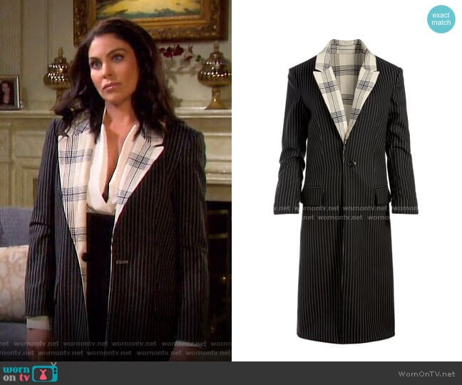 Alice + Olivia Ivan Reversible Boxy Coat worn by Chloe Lane (Nadia Bjorlin) on Days of our Lives