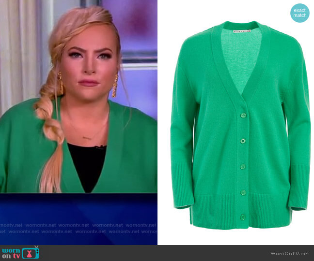 Alice + Olivia Louie Oversized Cardigan worn by Meghan McCain on The View