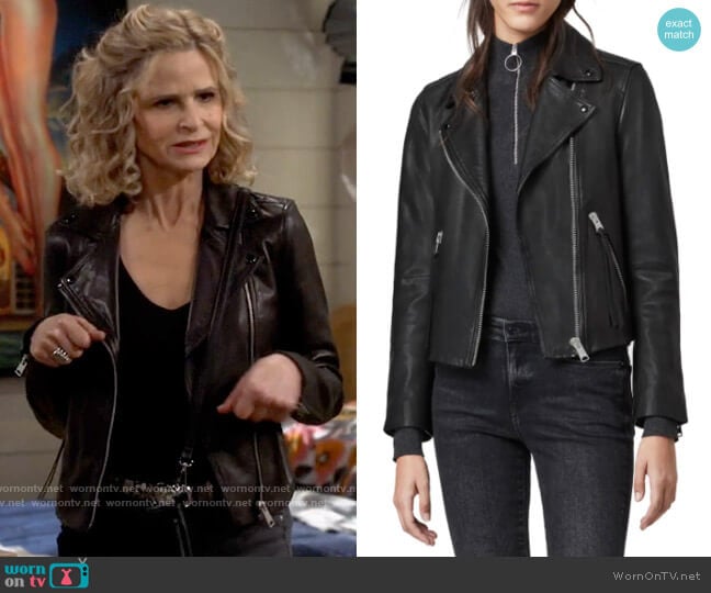 All Saints Dalby Jacket worn by Jean Raines (Kyra Sedgwick) on Call Your Mother