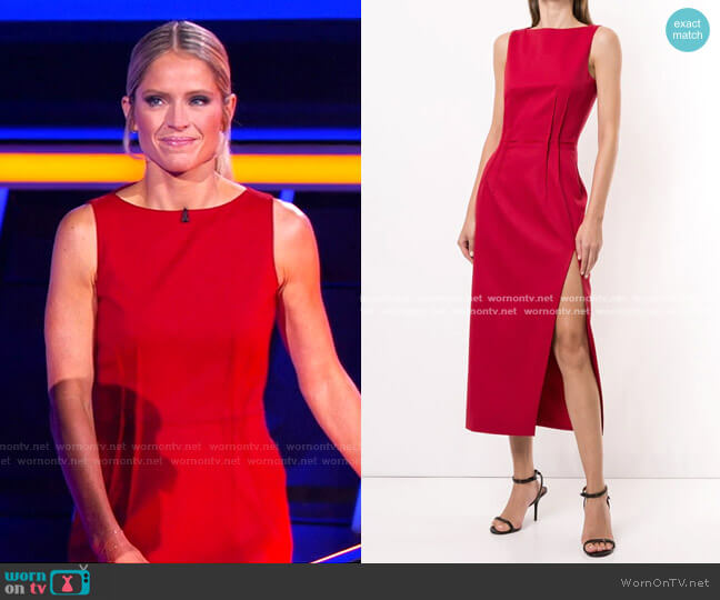 Altuzarra Ethel Dress worn by Sara Haines on The Chase