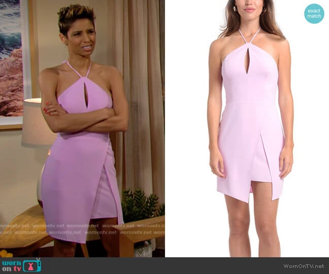 Amanda Upricahrd Josey Dress in Electric Lilac worn by Elena Dawson (Brytni Sarpy) on The Young and the Restless