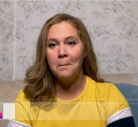 Amy Schumer’s yellow colorblock tee on Today