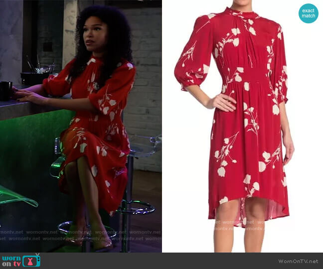 ba&sh Poem Printed Dress worn by Portia Robinson (Brook Kerr) on General Hospital