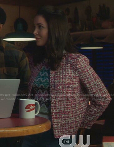 Bess’s pink tweed jacket on Nancy Drew