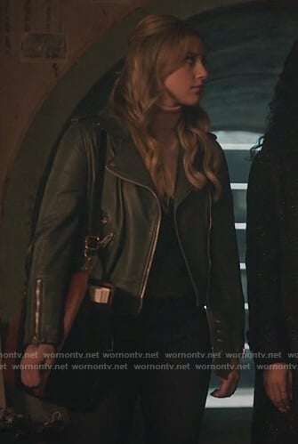 Betty’s green leather moto jacket on Riverdale