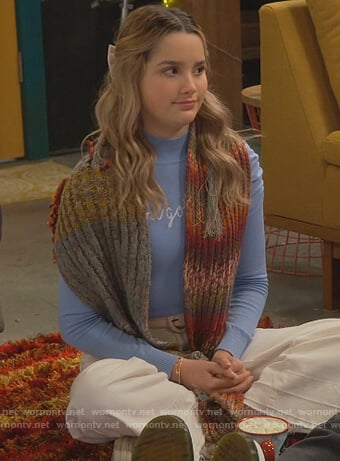 Lex’s blue you got this sweater on Side Hustle