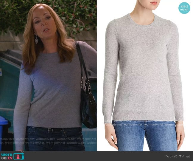 C by Bloomingdales Crewneck Cashmere Sweater worn by Bonnie Plunkett (Allison Janney) on Mom