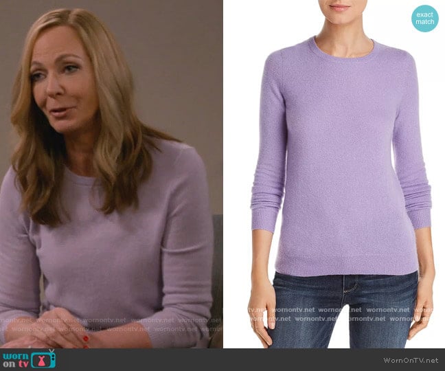 C by Bloomingdales Crewneck Cashmere Sweater worn by Bonnie Plunkett (Allison Janney) on Mom