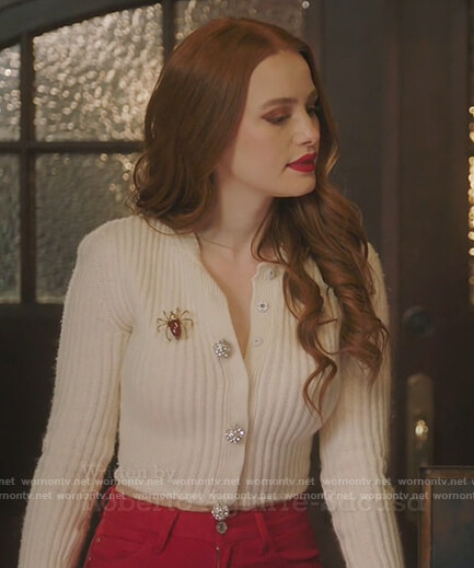 Cheryl’s white button down sweater on Riverdale