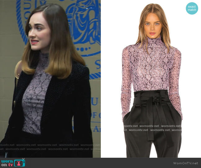 Cinq a Sept Python Turtleneck worn by Samantha Powell (Audrey Corsa) on All Rise