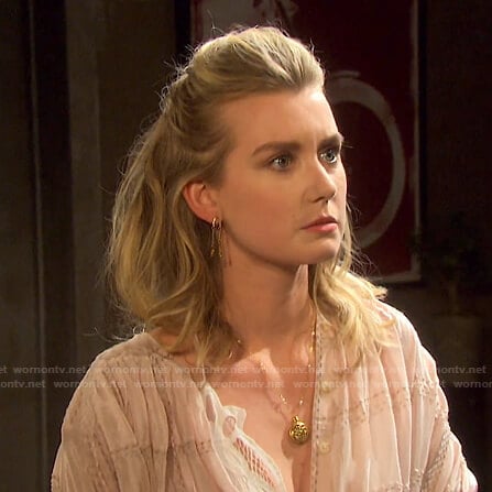 Claire’s white lace bra on Days of our Lives