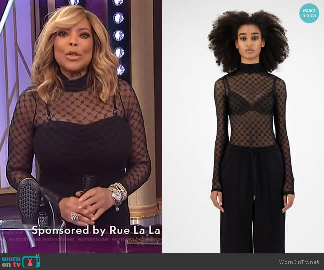 Daily Paper Black Monogram Hody Body worn by Wendy Williams on The Wendy Williams Show