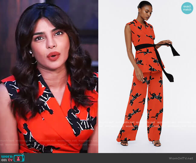 Diane Von Furstenberg Bernice Cady-Blend Jumpsuit