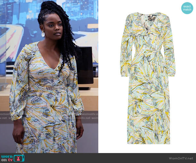 Diane von Furstenberg Evelyn Dress worn by Sabrina Hollins (Novi Brown) on Tyler Perrys Sistas