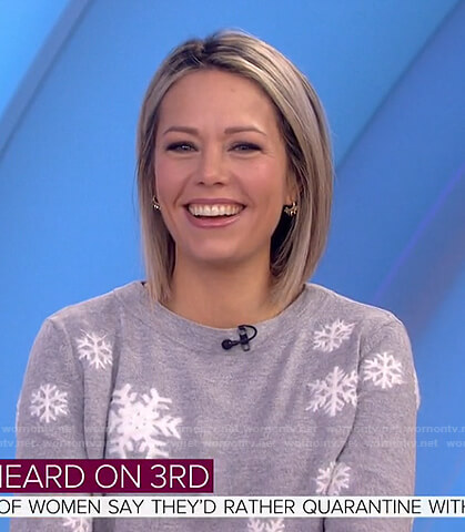 Dylan’s grey snowflake sweater on Today