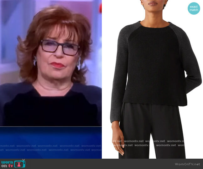 Eileen Fisher Colorblock Boxy Merino Wool Sweater worn by Joy Behar on The View