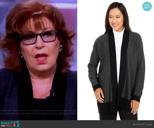 Eileen Fisher Shawl Collar Cardigan worn by Joy Behar on The View