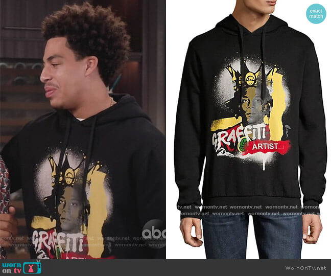 Eleven Paris Basquiat Cotton Hoodie worn by Andre Johnson Jr (Marcus Scribner) on Black-ish