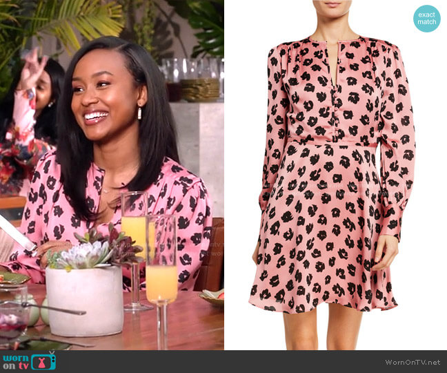Equipment Danette Long-Sleeve A-Line Dress worn by Olivia Lockhart (Katlyn Nichol) on Black-ish