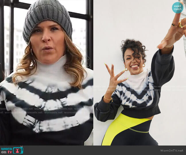Fabletics Olivia Mock Neck Long-Sleeve Pullover worn by Jenna Bush Hager on Today