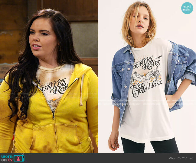 Free People Country Roads Tee worn by Lou Hockhauser (Miranda May) on Bunkd