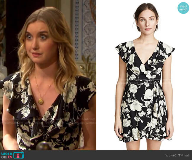 Free People French Quarter Printed Mini Dress worn by Claire Brady (Isabel Durant ) on Days of our Lives