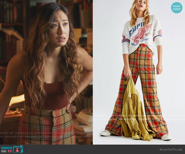 Free People Plaid Jules Pants