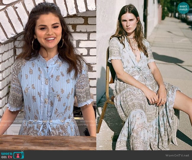 Free People Rare Feelings Maxi Dress worn by Selena Gomez on Selena + Chef