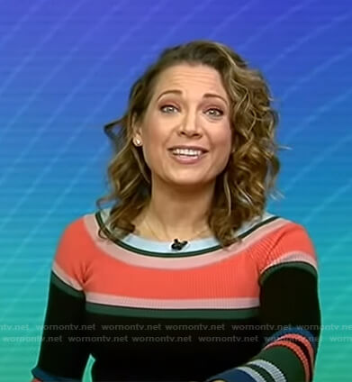 Ginger’s striped ribbed dress on Good Morning America