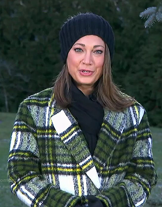 Ginger’s green plaid coat on Good Morning America