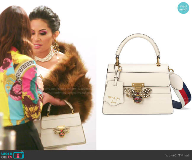 Gucci Queen Margaret Top Handle Leather Satchel worn by Jen Shah on The Real Housewives of Salt Lake City