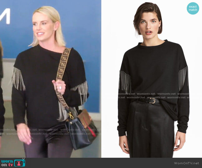 H&M Sweatshirt With Ball Chains worn by Whitney Rose on The Real Housewives of Salt Lake City
