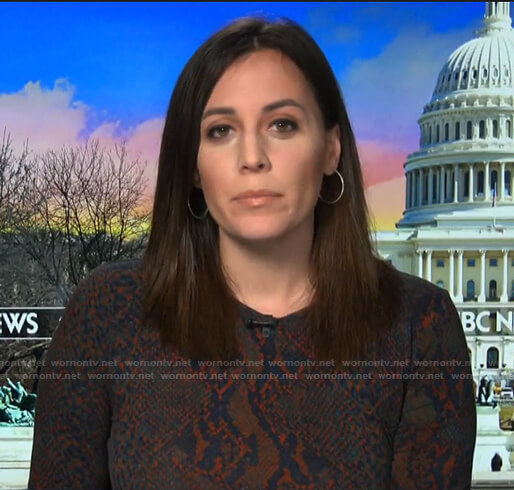 Hallie Jackson’s snake print dress on Today
