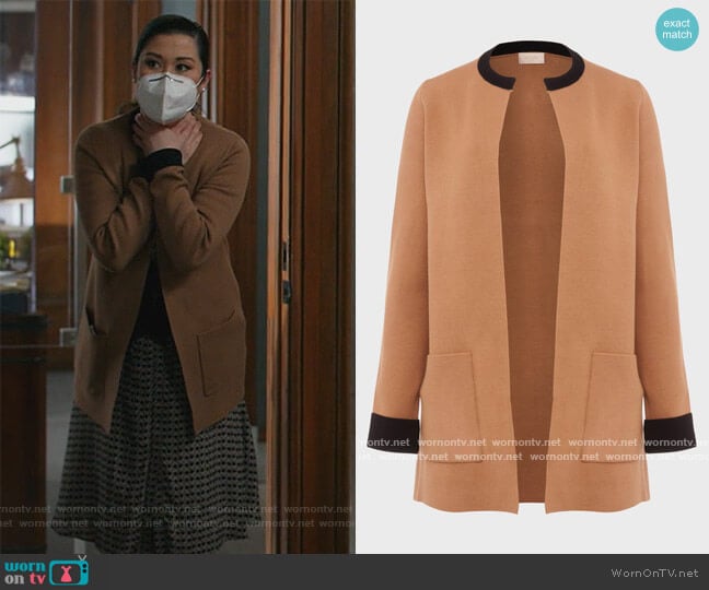 Hobbs London Connie Coatigan worn by Sherri Kansky (Ruthie Ann Miles) on All Rise