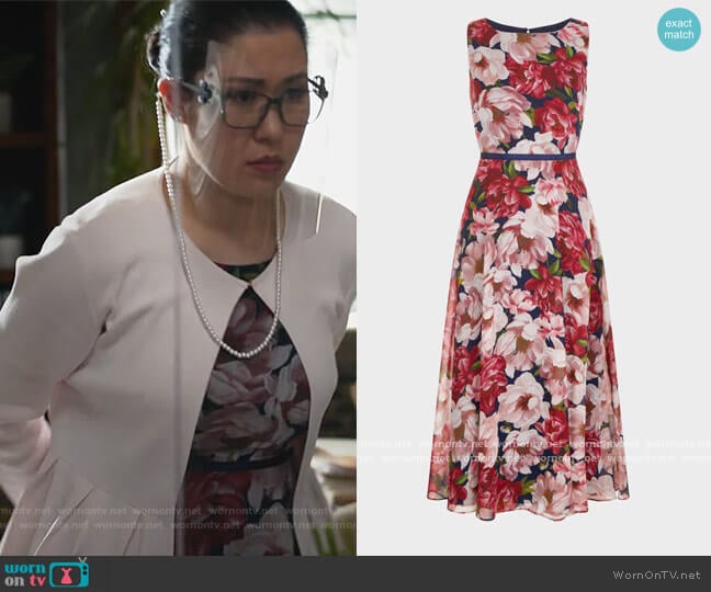 Hobbs London Petite Carly floral Midi Dress worn by Sherri Kansky (Ruthie Ann Miles) on All Rise