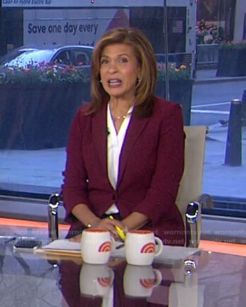 Hoda’s burgundy blazer on Today