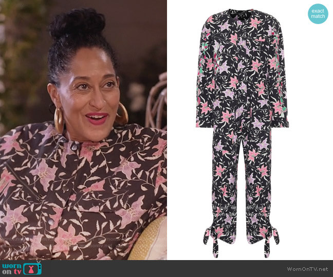 Isabel Marant Gigi printed cotton jumpsuit worn by Rainbow Johnson (Tracee Ellis Ross) on Black-ish