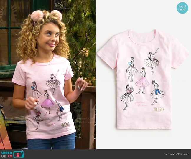 J. Crew The Met x Crewcuts Degas Ballerina T-Shirt worn by Destiny Baker (Mallory James Mahoney) on Bunkd