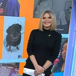 Jenna’s black ruffled midi dress on Today