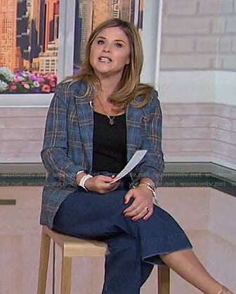 Jenna’s blue plaid blazer on Today