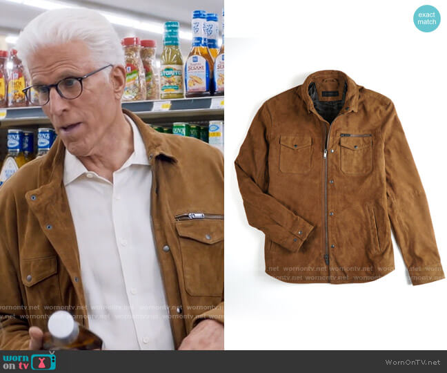 John Varvatos Star USA Shilo Suede Jacket worn by Neil Bremer (Ted Danson) on Mr Mayor